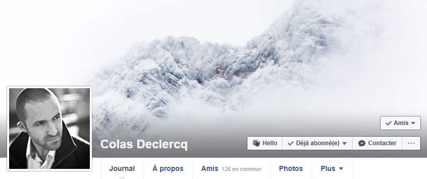 Suivez-moi sur Facebook - Colas Declercq